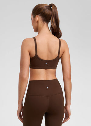 Double Lined Sports Bra - Scoop Neck, No Padding