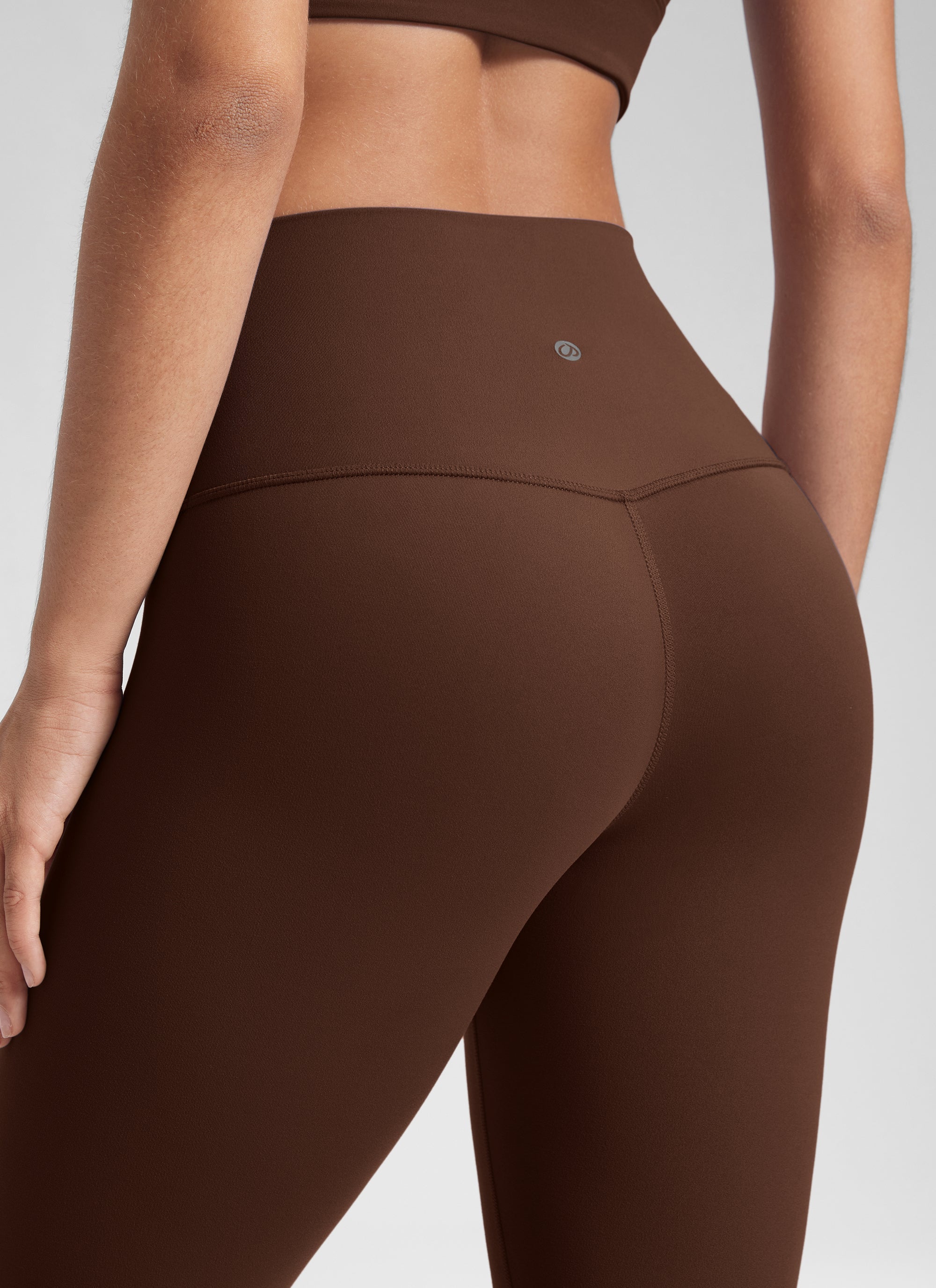 Yoga Leggings in Butterluxe Fabric - Seamless Waist, 25 Inch Lava Brown - view 3