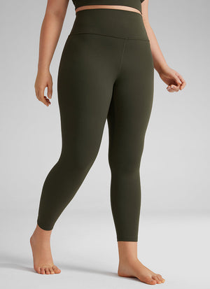 Yoga Leggings in Butterluxe Fabric - Seamless Waist, 25 Inch Olive Green - view 1