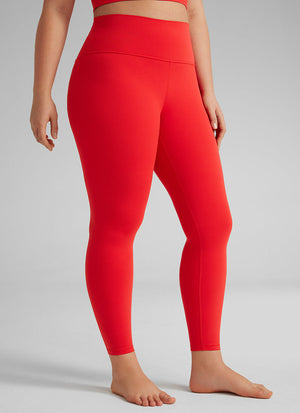 Yoga Leggings in Butterluxe Fabric - Seamless Waist, 25 Inch Deep Red - view 4