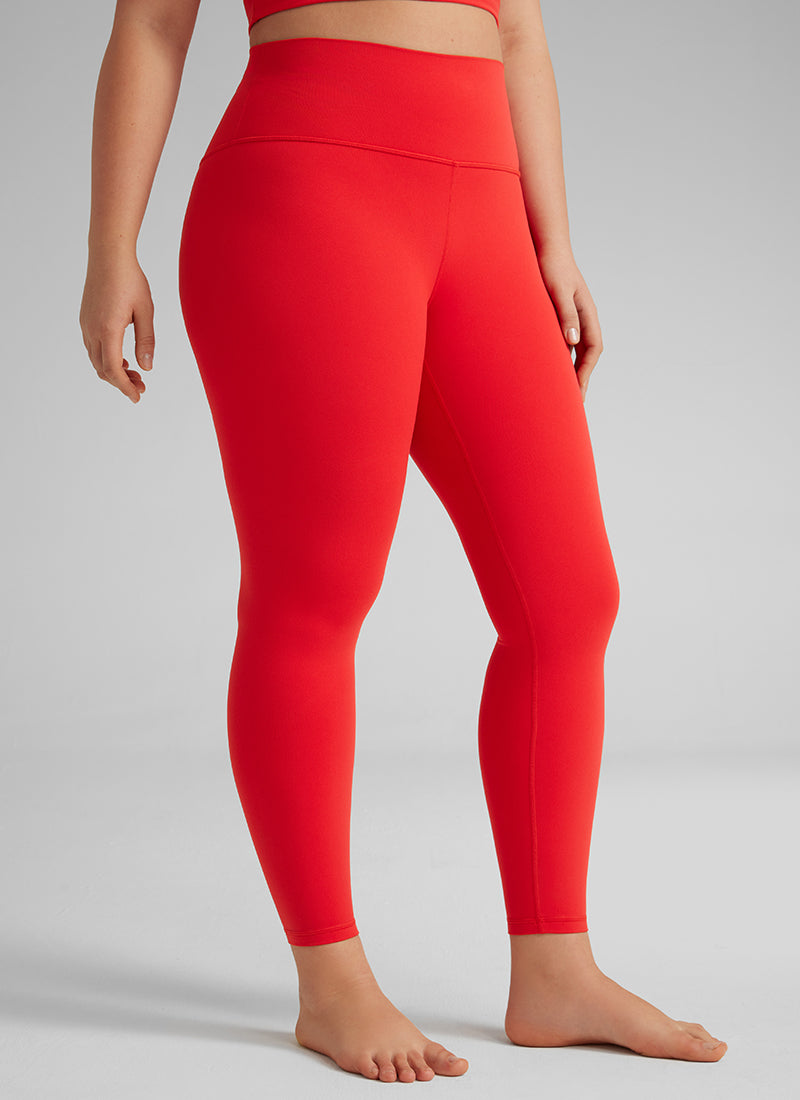 Yoga Leggings in Butterluxe Fabric - Seamless Waist, 25 Inch Deep Red - view 4