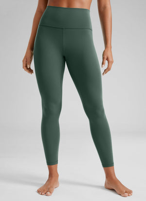 Yoga Leggings in Butterluxe Fabric - Seamless Waist, 25 Inch Dark Forest Green - view 1