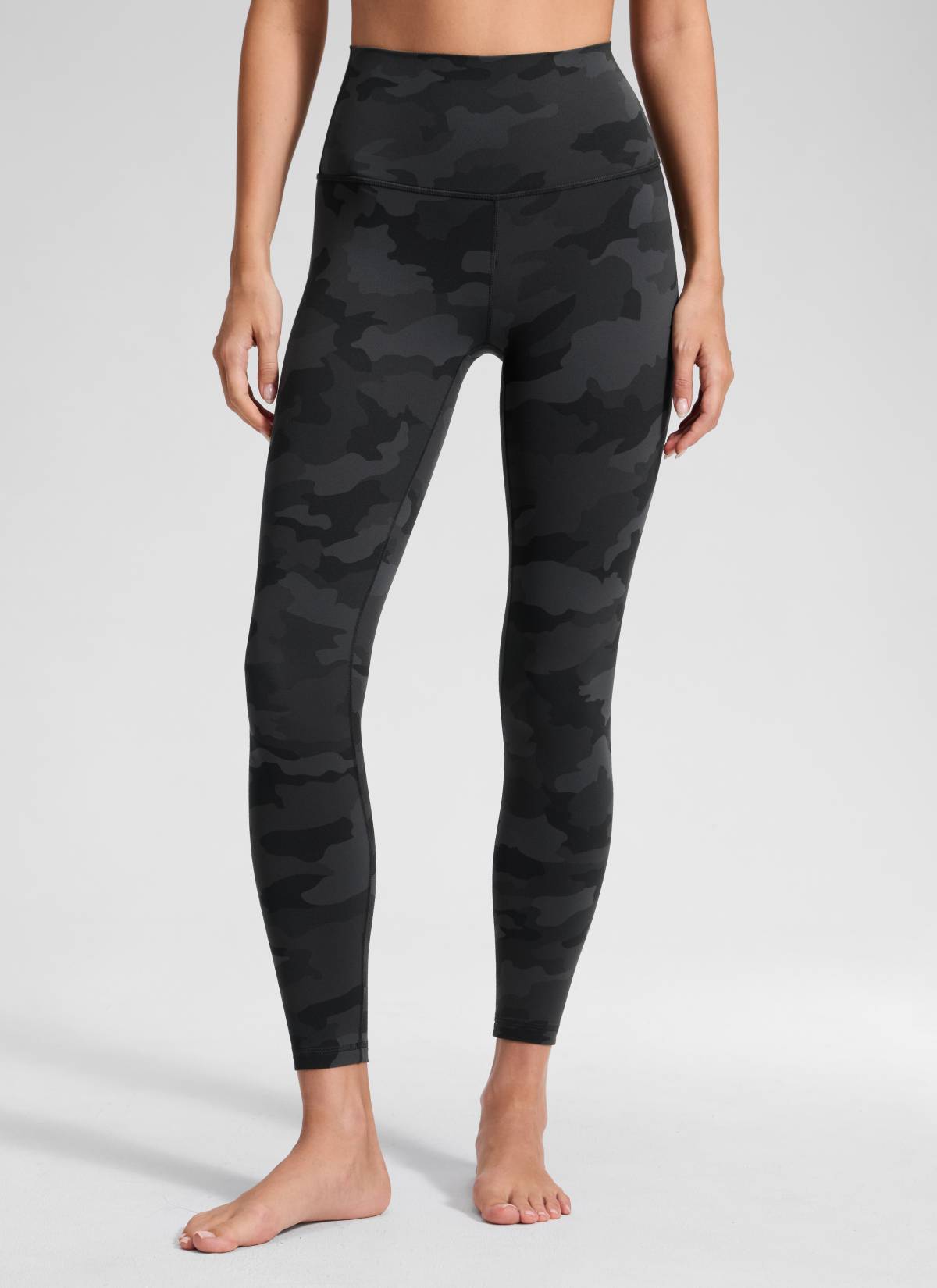 Yoga Leggings in Butterluxe Fabric - Seamless Waist, 25 Inch Dark Grey Camouflage 2 - view 1