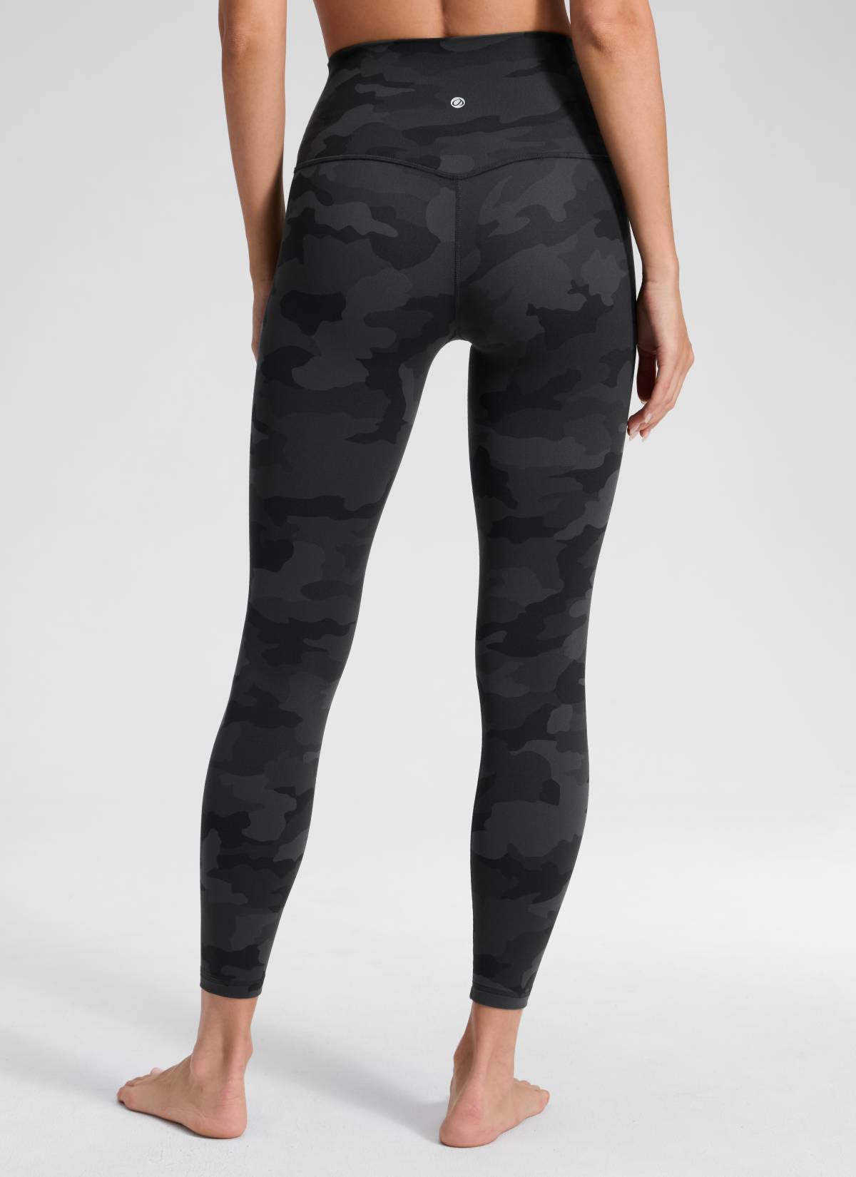 Yoga Leggings in Butterluxe Fabric - Seamless Waist, 25 Inch Dark Grey Camouflage 2 - view 2
