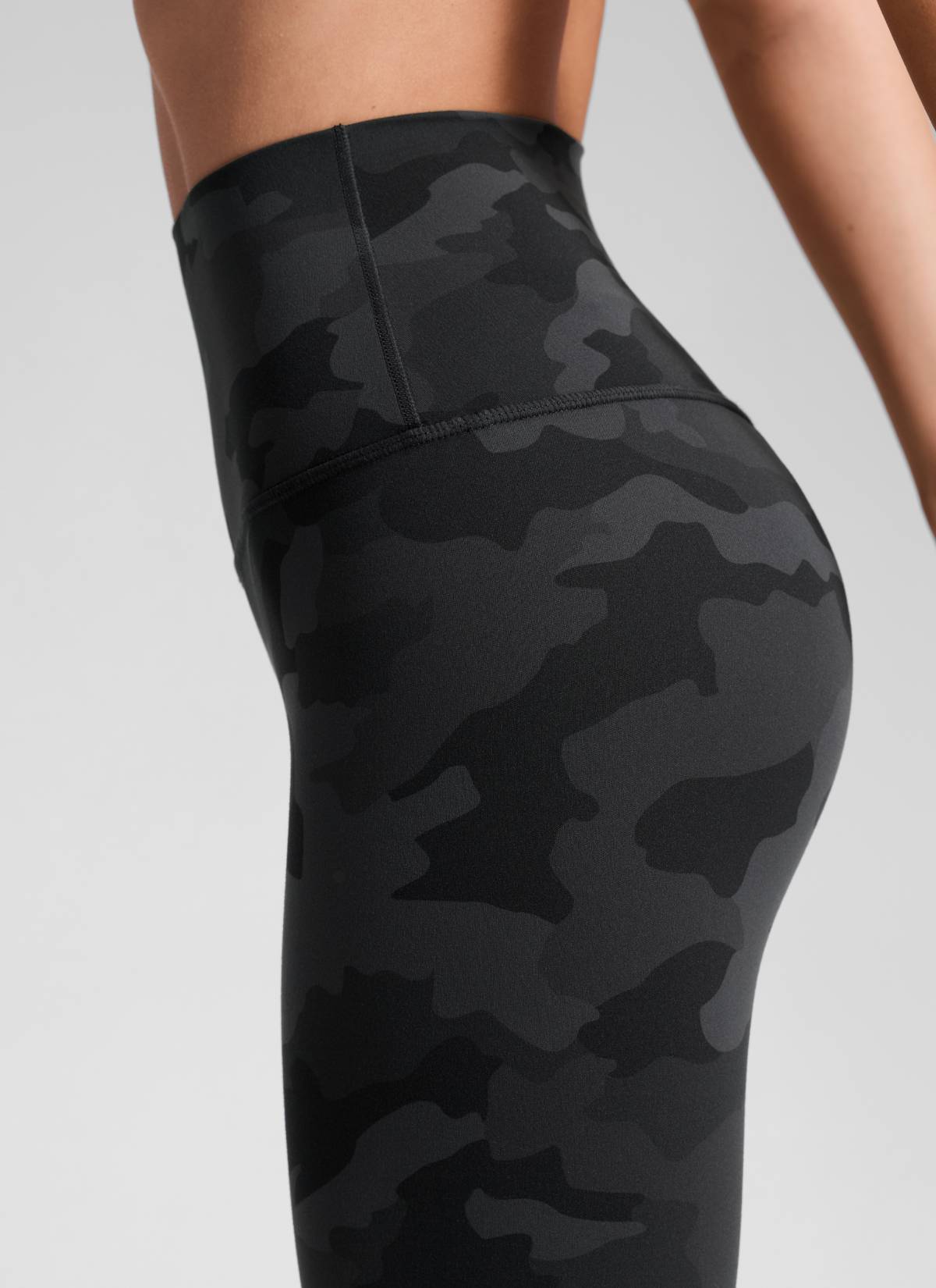 Yoga Leggings in Butterluxe Fabric - Seamless Waist, 25 Inch Dark Grey Camouflage 2 - view 4