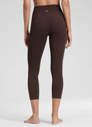 Yoga Leggings in Butterluxe Fabric - 23 Inch, High Waist Hot Fudge Brown - view 2