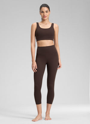 Yoga Leggings in Butterluxe Fabric - 23 Inch, High Waist Hot Fudge Brown - view 3