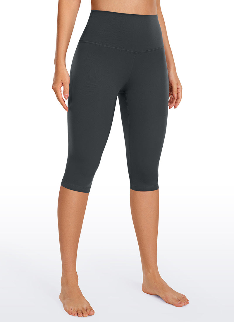 Yoga Leggings in Butterluxe Fabric - 14 Inch, Knee Length Melanite - view 1