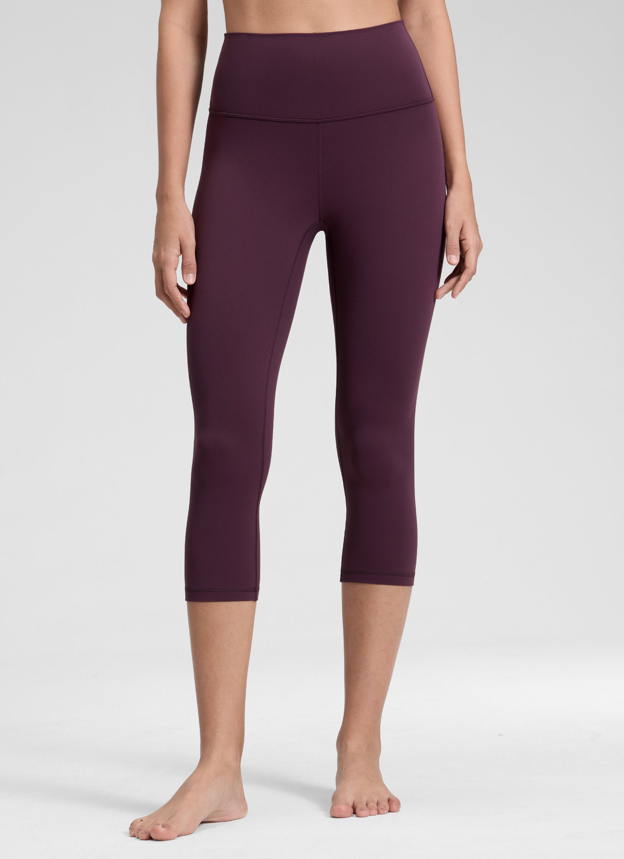 Yoga Leggings in Butterluxe Fabric - 19 Inch Petite Fit Deep Purple - view 2