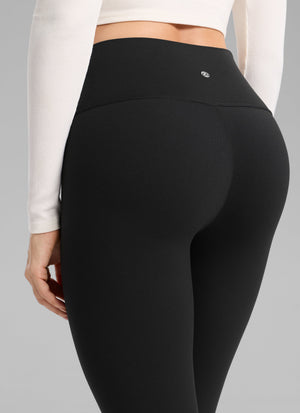 Thermal Fleece Lined Leggings - Matte Finish, 25 Inch Black - view 4
