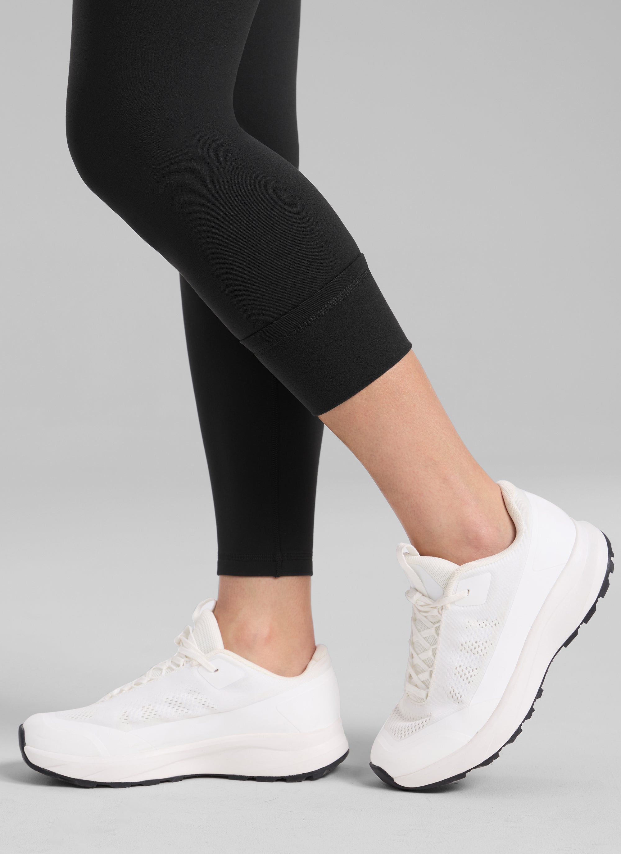 Thermal Fleece Lined Leggings - Matte Finish, 25 Inch Black - view 5