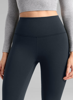 Thermal Fleece Lined Leggings - Matte Finish, 25 Inch True Navy - view 4