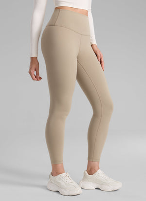 Thermal Fleece Lined Leggings - Matte Finish, 25 Inch Oak - view 1