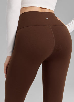 Thermal Fleece Lined Leggings - Matte Finish, 28 Inch Tall Lava Brown - view 5