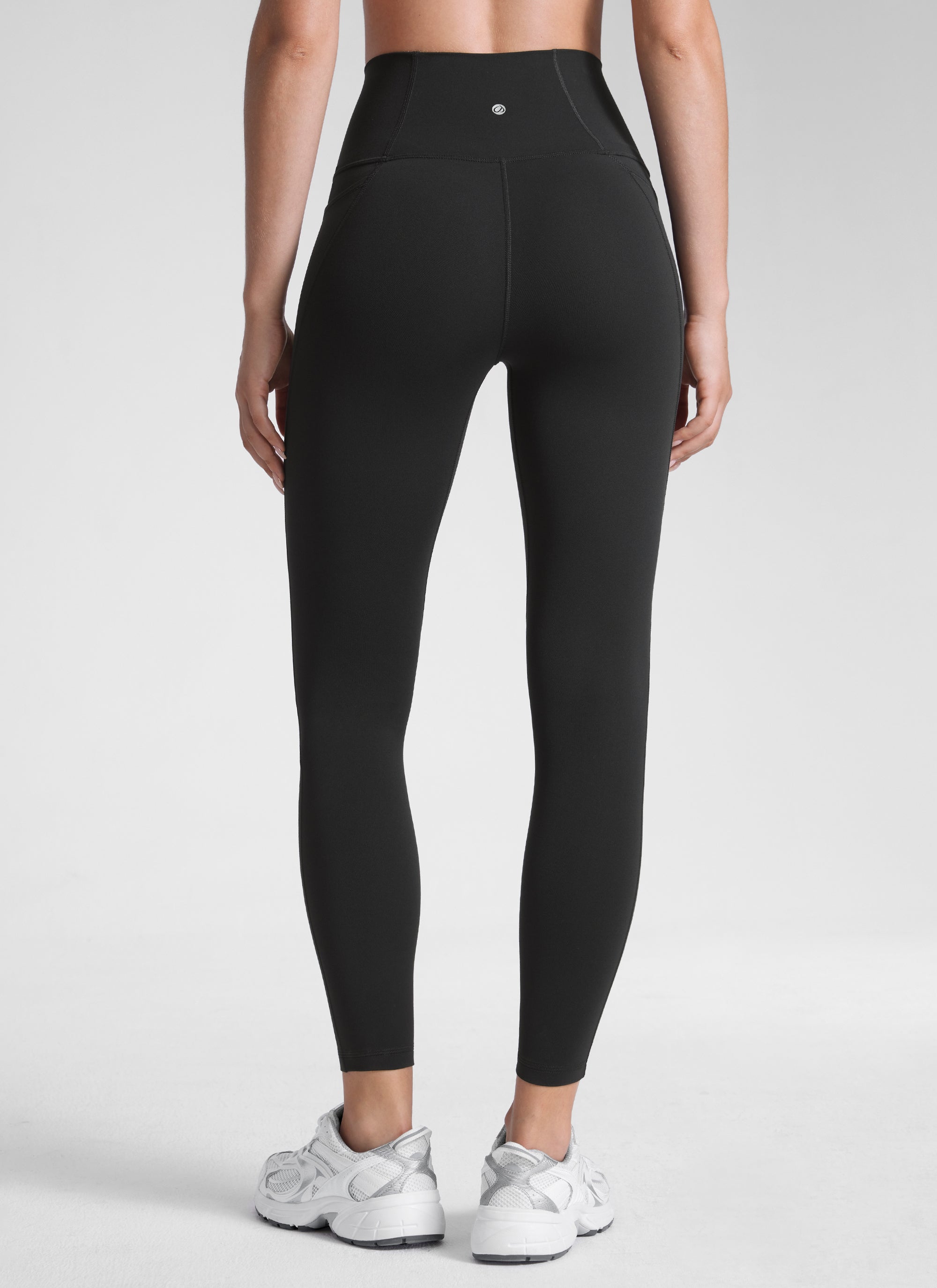 Yoga Leggings with Pockets - Butterluxe Fabric, 25 Inch Black - view 2