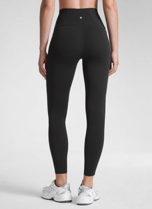 Yoga Leggings with Pockets - Butterluxe Fabric, 25 Inch Black - view 2