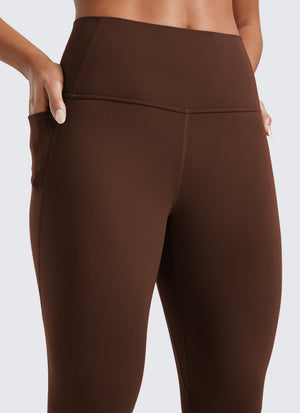 Yoga Leggings with Pockets - Butterluxe Fabric, 25 Inch Lava Brown - view 3