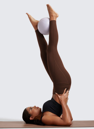 Yoga Leggings with Pockets - Butterluxe Fabric, 25 Inch Lava Brown - view 4