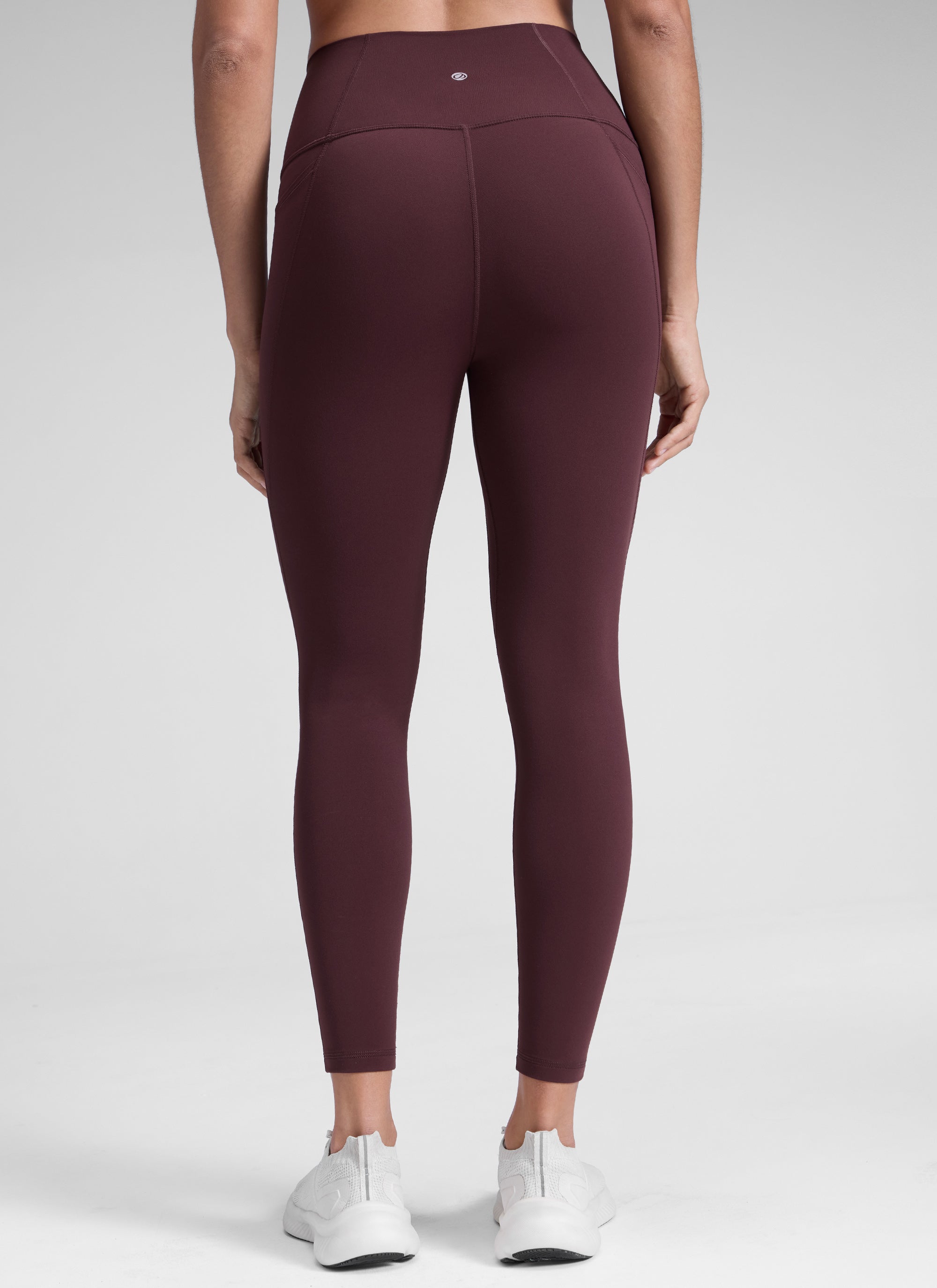 Yoga Leggings with Pockets - Butterluxe Fabric, 25 Inch Ripe Plum - view 2