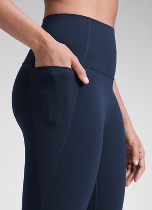 Yoga Leggings with Pockets - Butterluxe Fabric, 25 Inch Future Navy - view 4