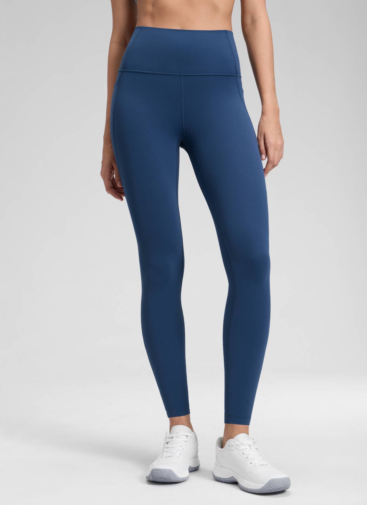 Yoga Leggings with Pockets - Butterluxe Fabric, 28 Inch Tall French Navy - view 1