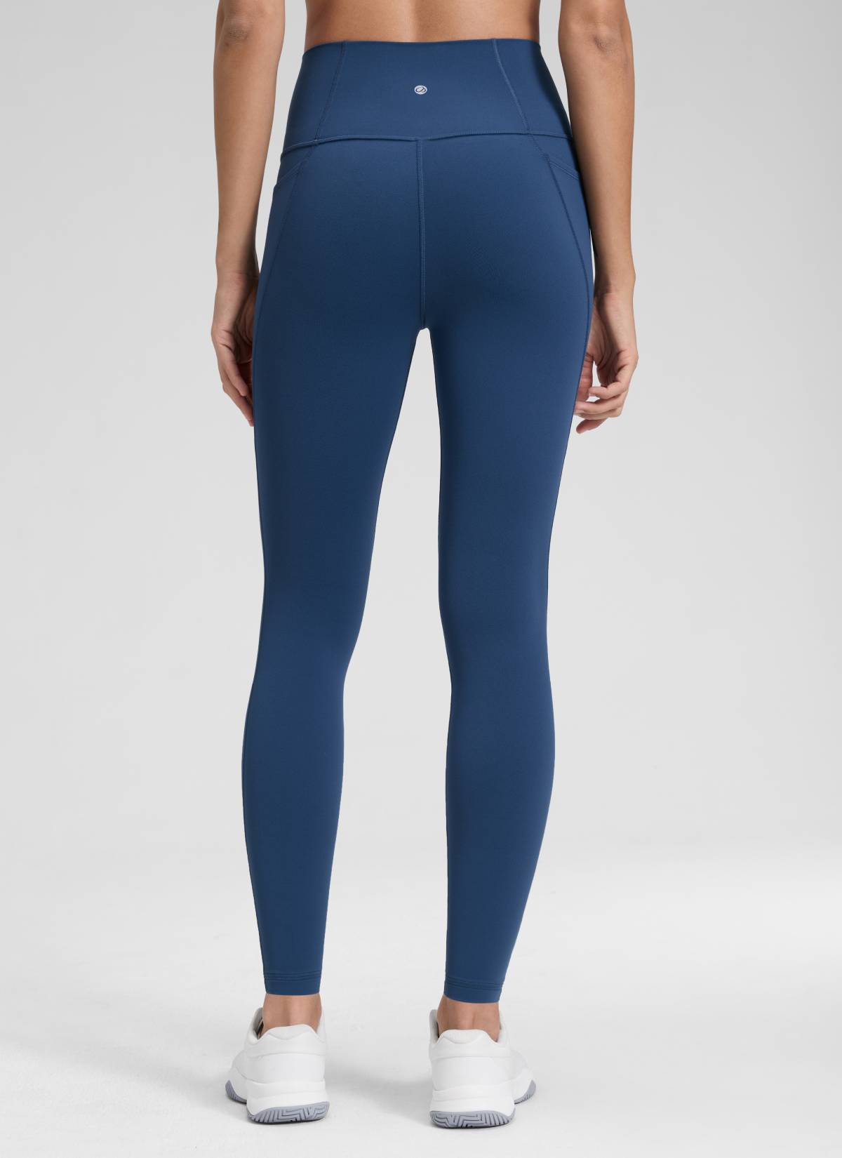 Yoga Leggings with Pockets - Butterluxe Fabric, 28 Inch Tall French Navy - view 2