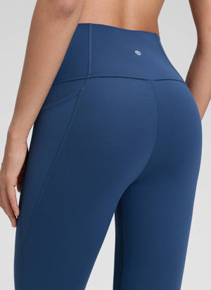 Yoga Leggings with Pockets - Butterluxe Fabric, 28 Inch Tall French Navy - view 4