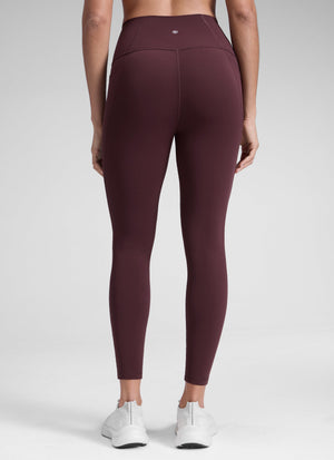Yoga Leggings with Pockets - Butterluxe Fabric, 28 Inch Tall Ripe Plum - view 2