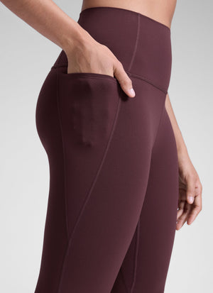 Yoga Leggings with Pockets - Butterluxe Fabric, 28 Inch Tall Ripe Plum - view 4
