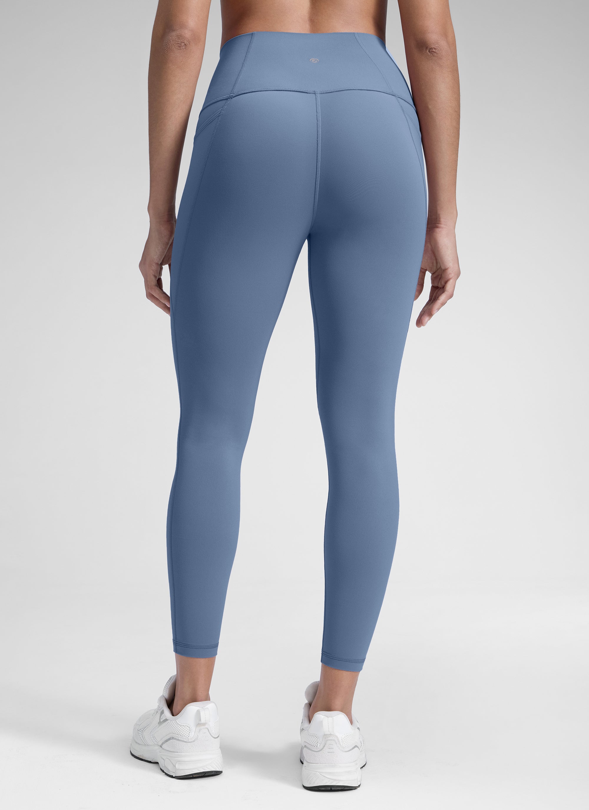 Yoga Leggings with Pockets - Butterluxe Fabric, 28 Inch Tall Washed Denim - view 2