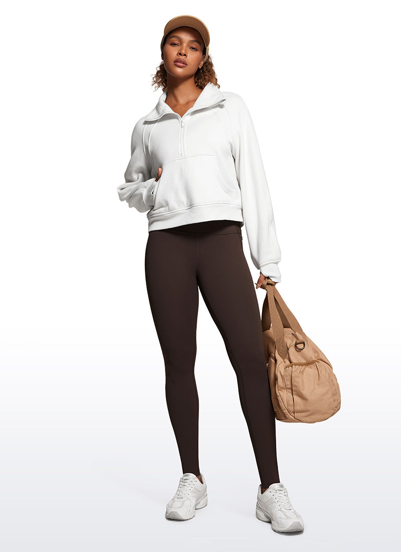 Yoga Leggings with Pockets - Butterluxe Fabric, 30 Inch Hot Fudge Brown - view 3