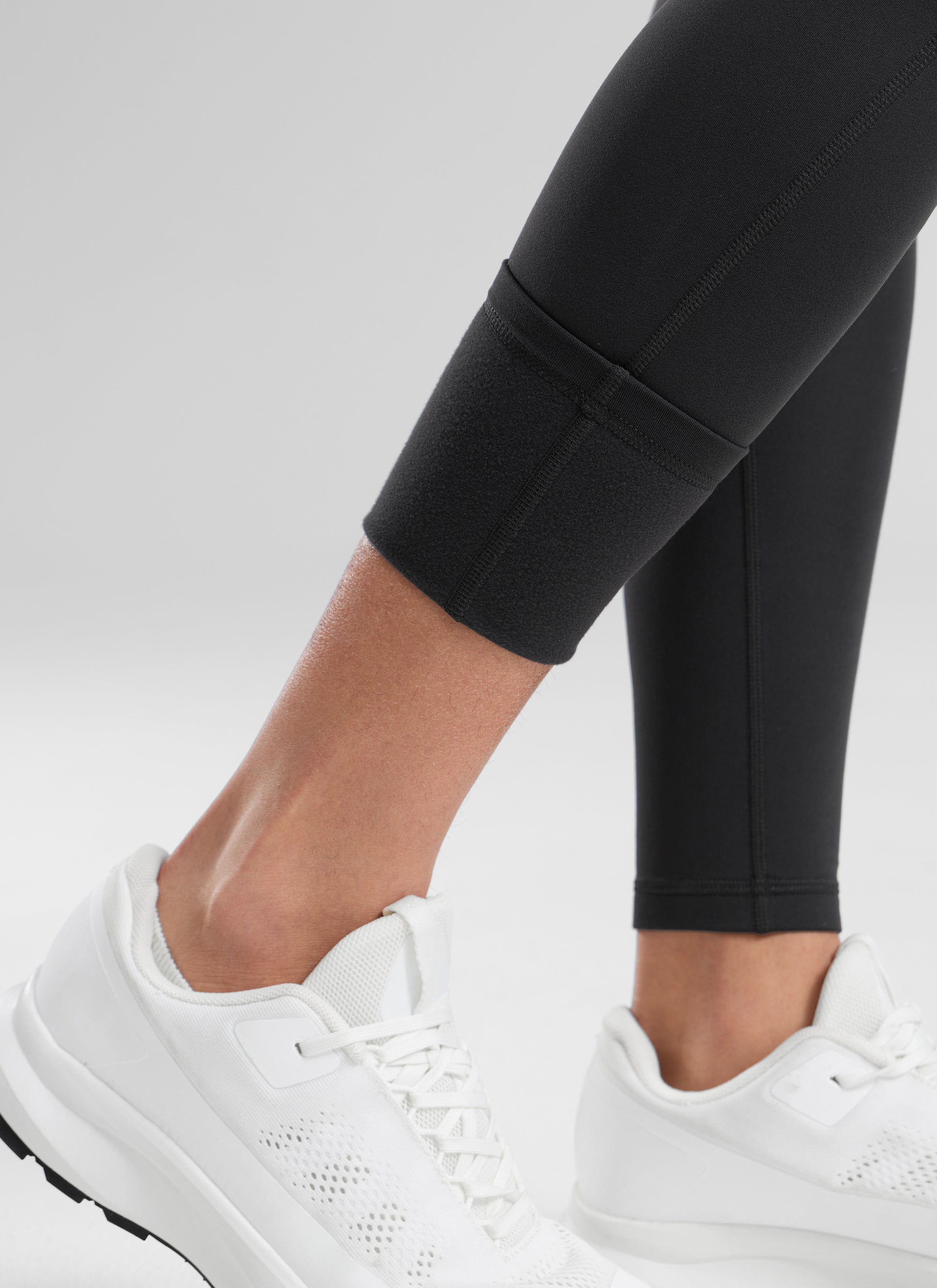 Water Resistant Hiking Leggings - Fleece Lined, High Waist Black - view 5