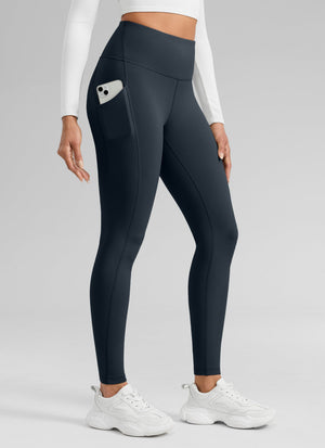 Water Resistant Hiking Leggings - Fleece Lined, High Waist True Navy - view 1