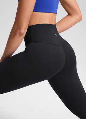 Yoga Leggings with V Cross Waist - Butterluxe, 25 Inch Black - view 4