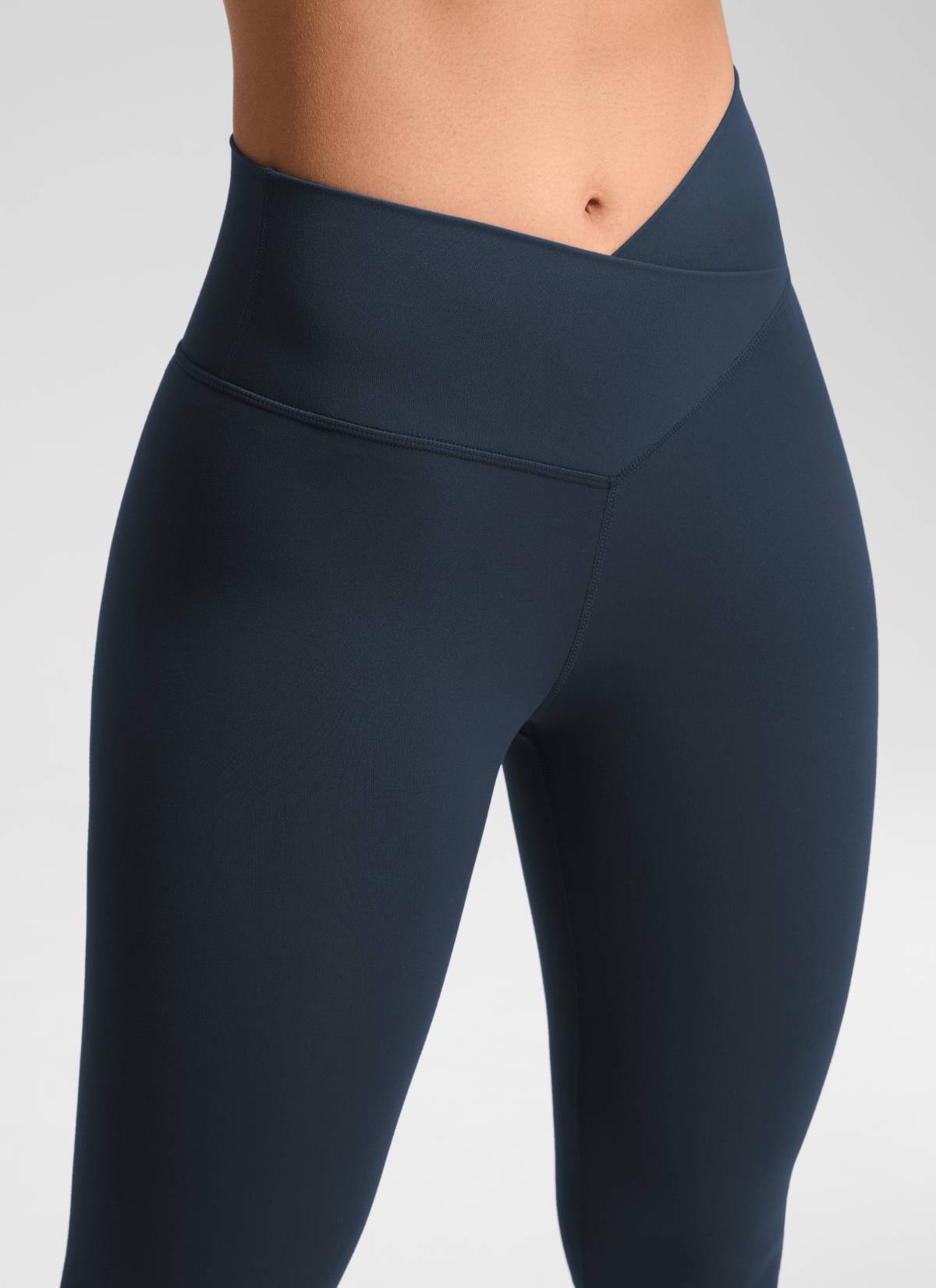 Yoga Leggings with V Cross Waist - Butterluxe, 25 Inch True Navy - view 4