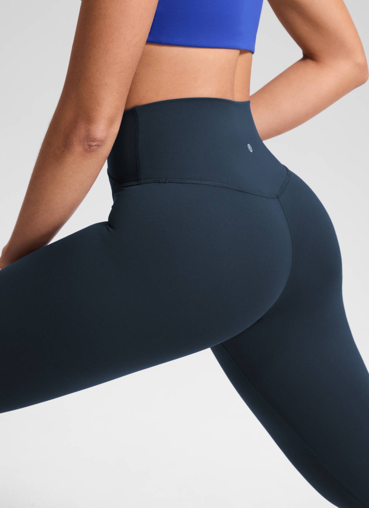 Yoga Leggings with V Cross Waist - Butterluxe, 25 Inch True Navy - view 5
