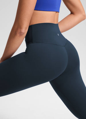 Yoga Leggings with V Cross Waist - Butterluxe, 25 Inch True Navy - view 5