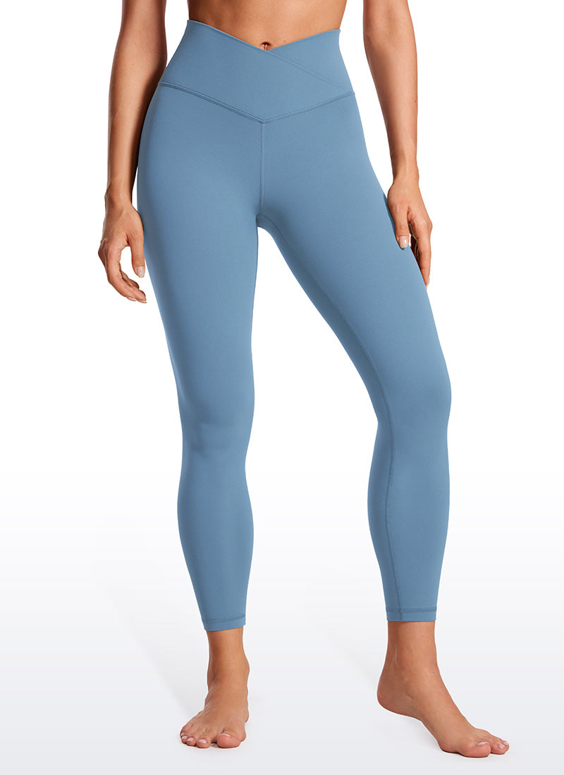 Yoga Leggings with V Cross Waist - Butterluxe, 25 Inch Universe Blue - view 1