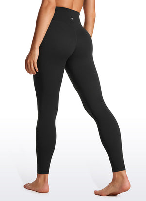 Yoga Leggings with V Cross Waist - Butterluxe, 28 Inch Tall Black - view 2
