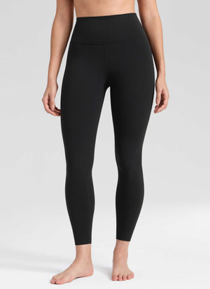 High Rise Workout Leggings - Butterlift Fabric, 25 Inch Black - view 1