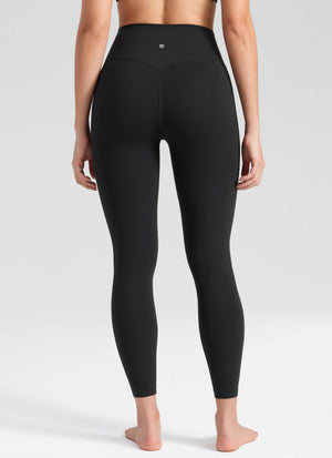 High Rise Workout Leggings - Butterlift Fabric, 25 Inch Black - view 2