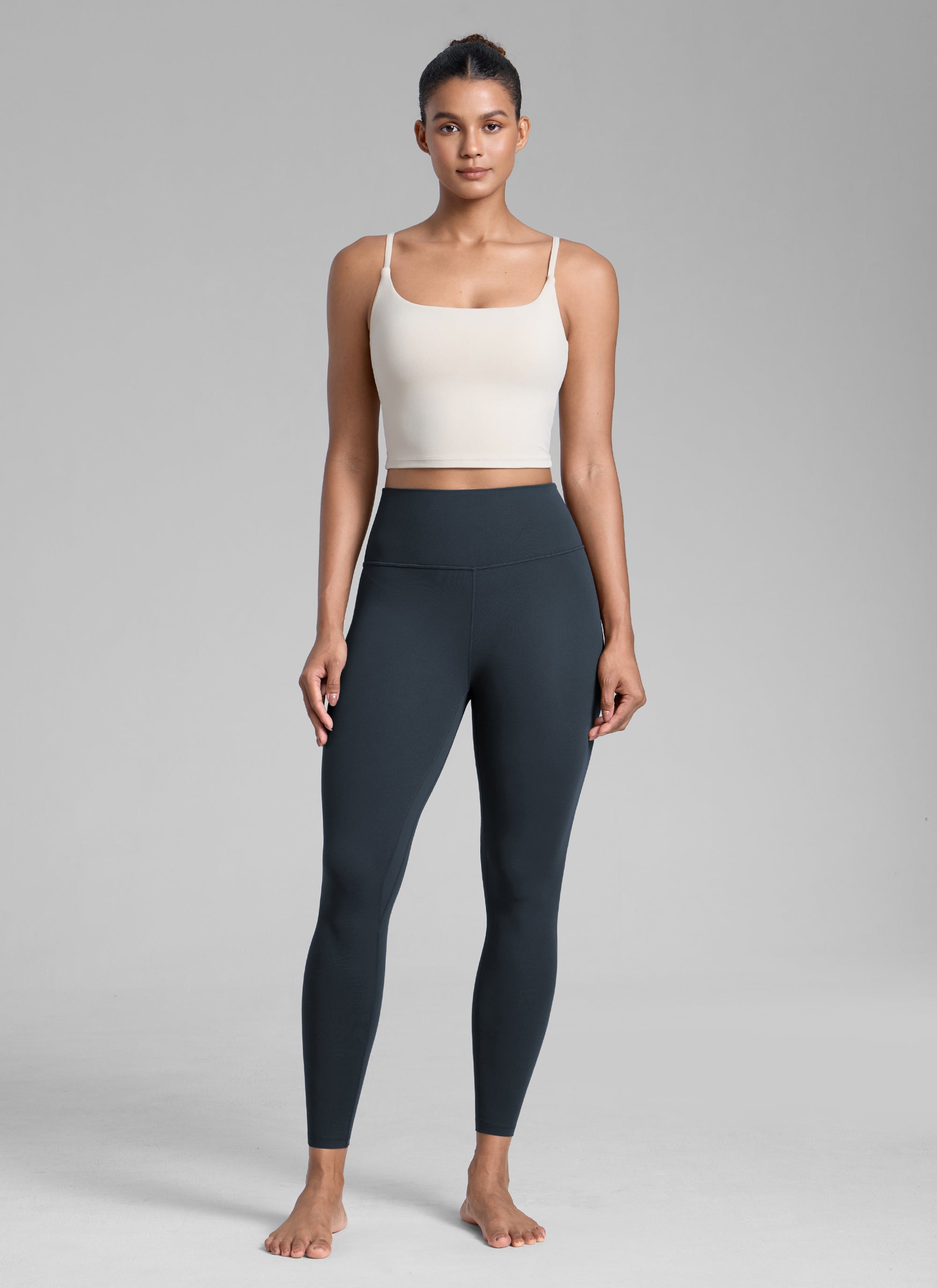 High Rise Workout Leggings - Butterlift Fabric, 25 Inch True Navy - view 3