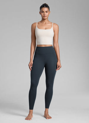 High Rise Workout Leggings - Butterlift Fabric, 25 Inch True Navy - view 3