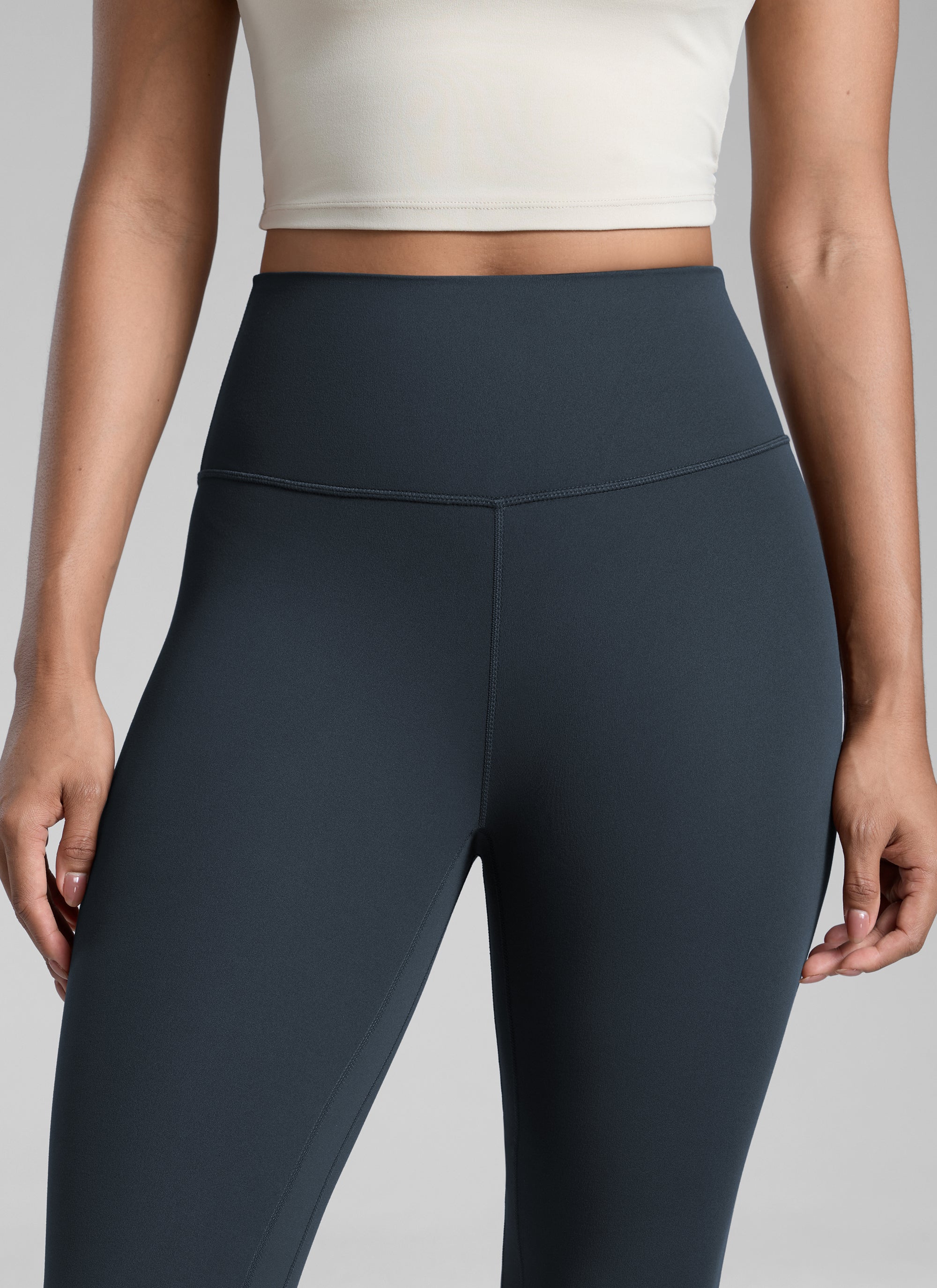 High Rise Workout Leggings - Butterlift Fabric, 25 Inch True Navy - view 5