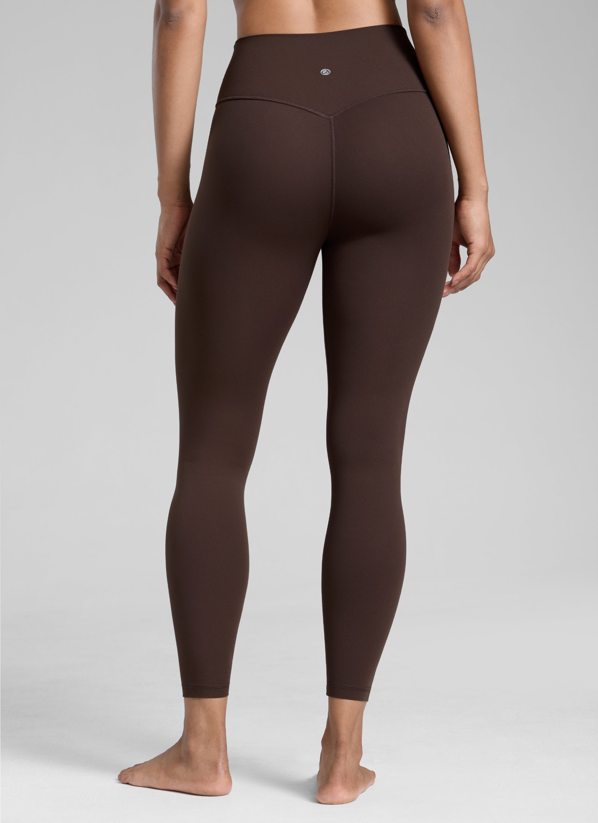High Rise Workout Leggings - Butterlift Fabric, 25 Inch Hot Fudge Brown - view 2