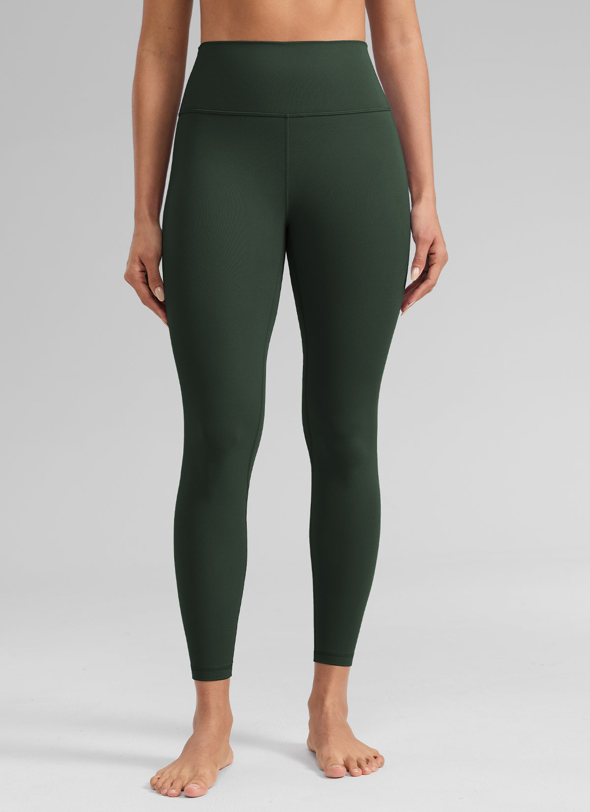 High Rise Workout Leggings - Butterlift Fabric, 25 Inch Legend Green - view 1