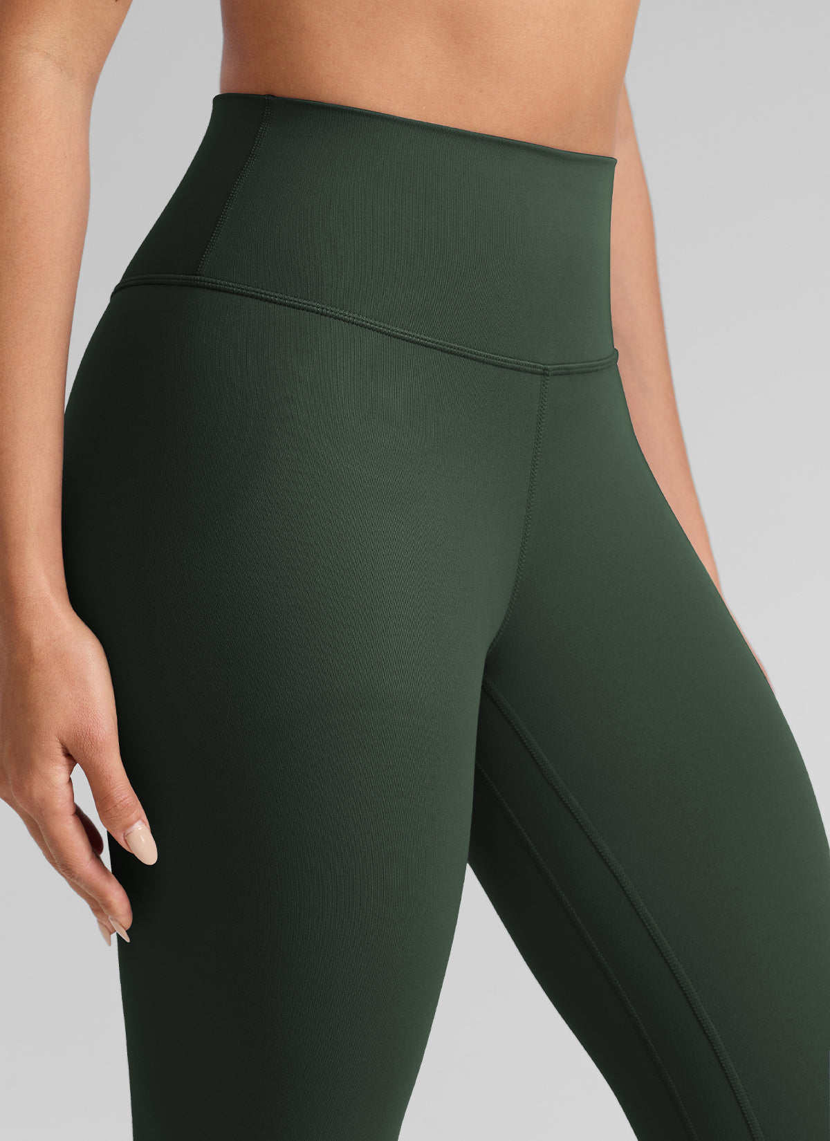 High Rise Workout Leggings - Butterlift Fabric, 25 Inch Legend Green - view 3