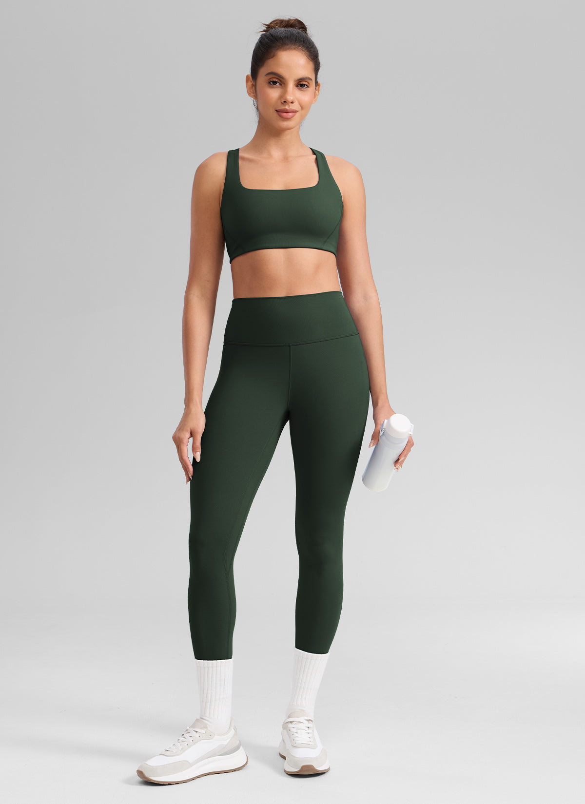 High Rise Workout Leggings - Butterlift Fabric, 25 Inch Legend Green - view 4