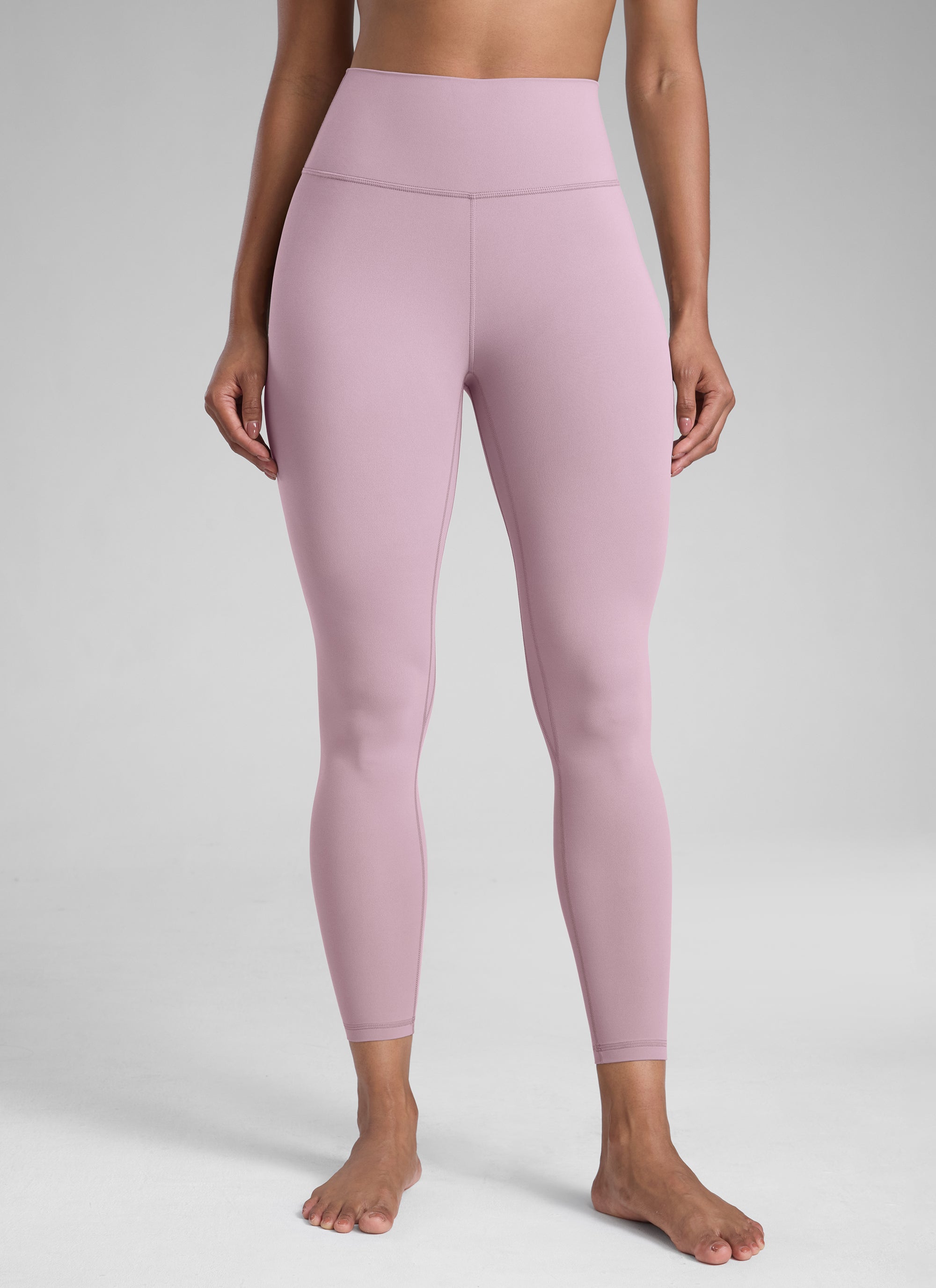 High Rise Workout Leggings - Butterlift Fabric, 25 Inch Pink Lilac - view 1