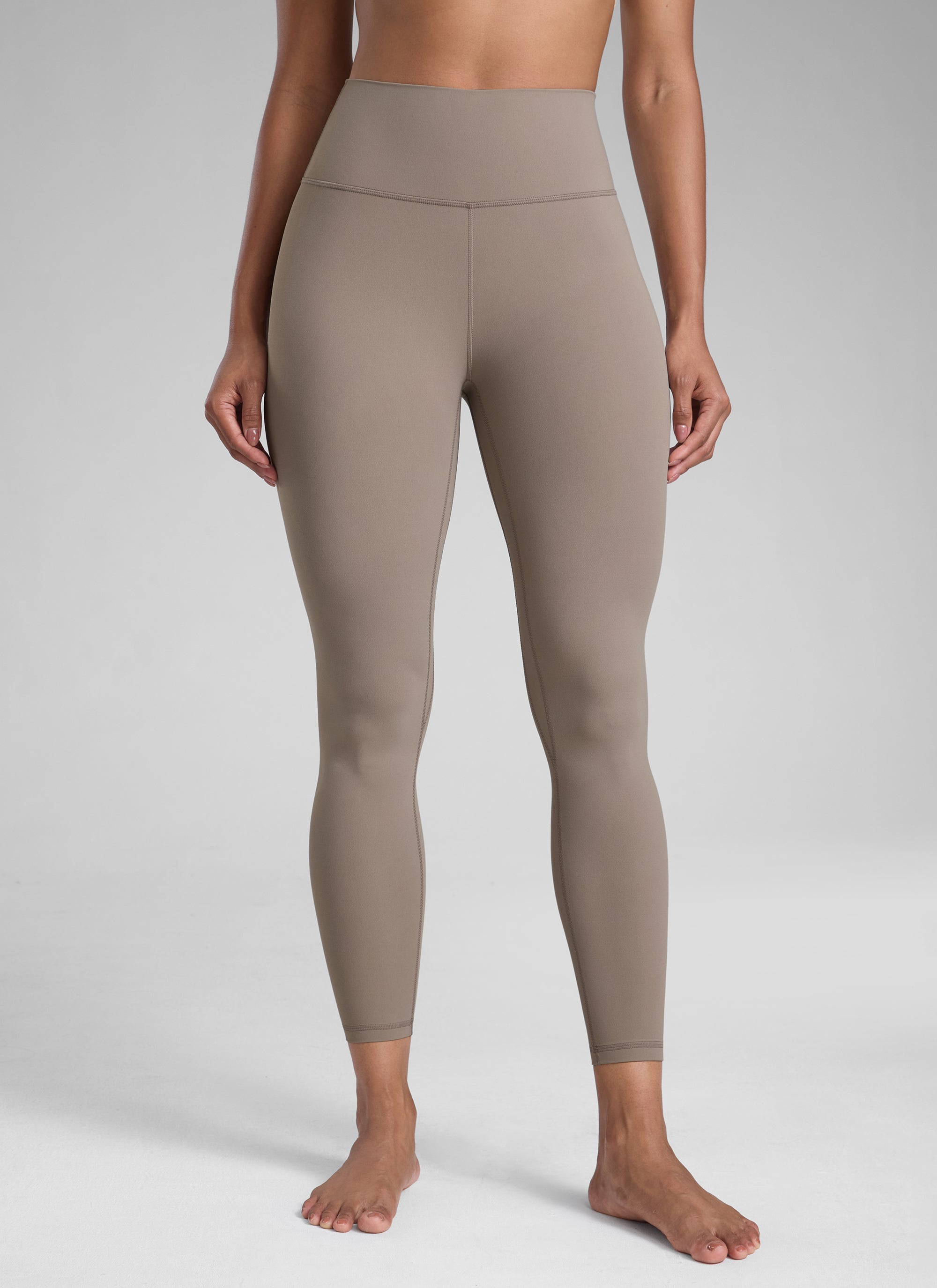 High Rise Workout Leggings - Butterlift Fabric, 25 Inch Creamy Latte - view 1